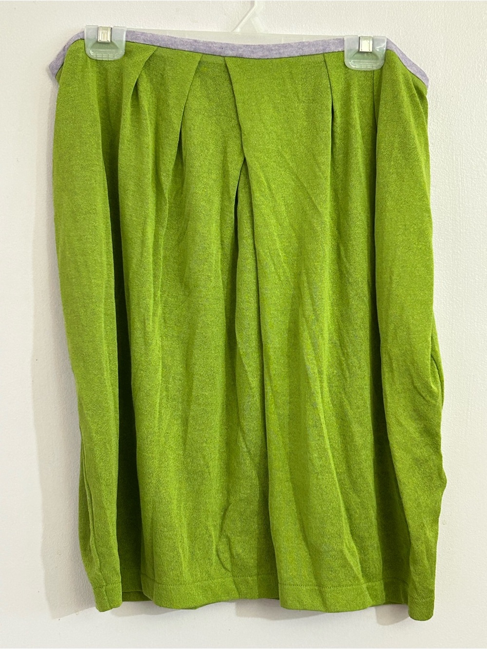 Catherine Andre Chartreuse Knit Skirt XXL